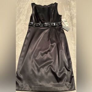Metaphor Elegant Black Satin Dress Size 4